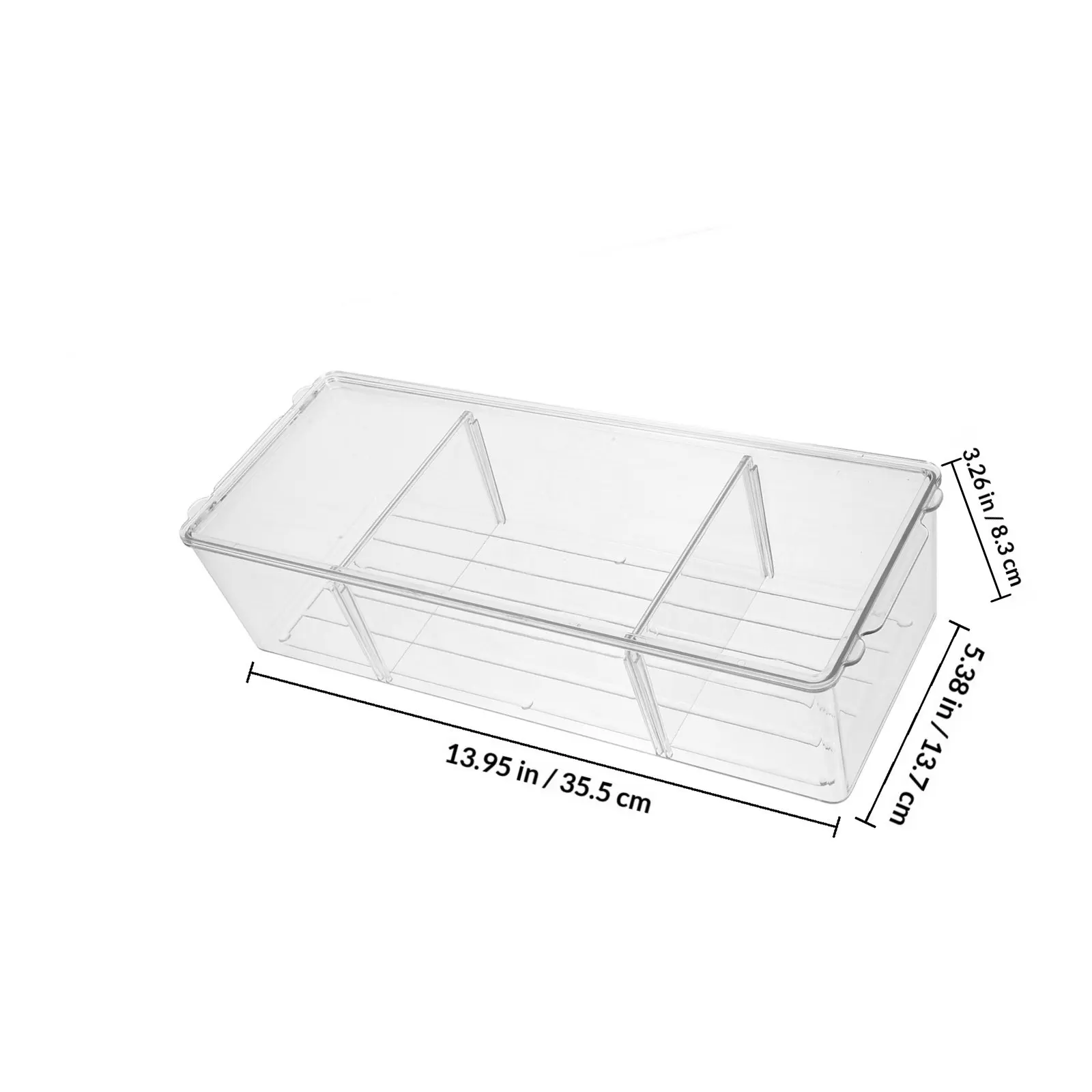 Multi-Compartment Transparent Plastic Storage Container for Cosmetics Medicine Organizer Desktop Dresser Bathroom Tabletop Tidy