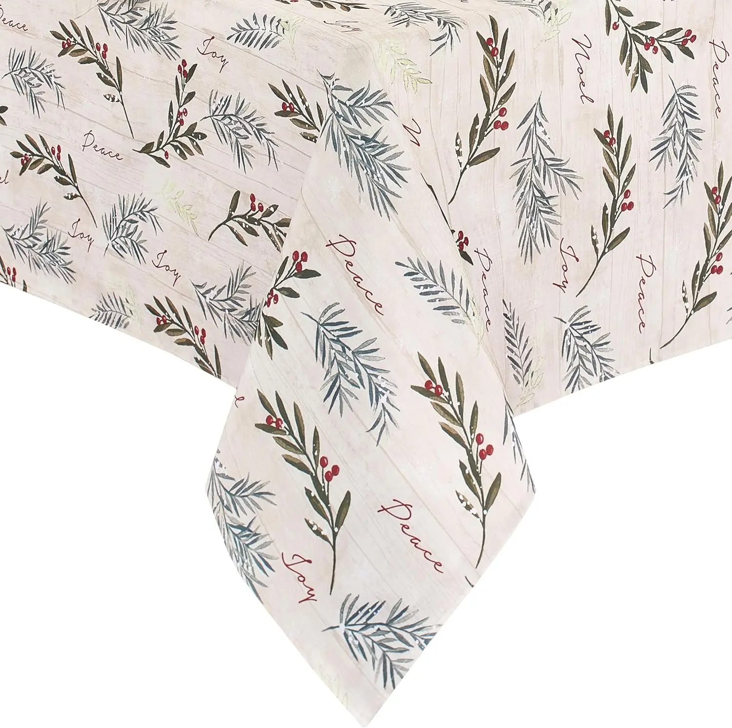 

Скатерть из немнущейся ткани Home Fashions Holiday Tree Trimmings, рождественская, 60x120 дюймов, прямоугольная