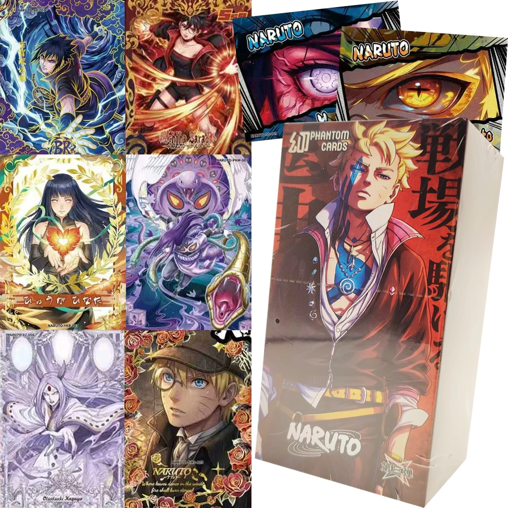 Japanese Anime Naruto Premium Collection Cards with English Uchiha Itachi Colorful Grating Design Character Cards Birthday Gifts