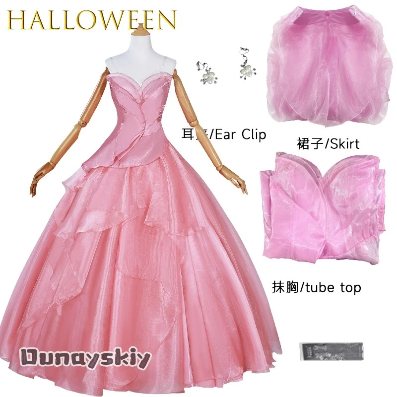 

BWiked Glinda Cosplay Costume Elphaba Adult Carnival Uniform{Hemera}Anime Halloween Party Costumes Masquerade Men GameChristmas﻿