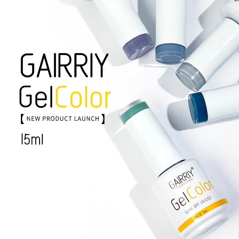 

Gairriy Nails Polish 120 Colors Semi-permanent Nail Polish 15ml White Bottle UV Permanent Seedling Varnish Hybrid Nail Art Salon