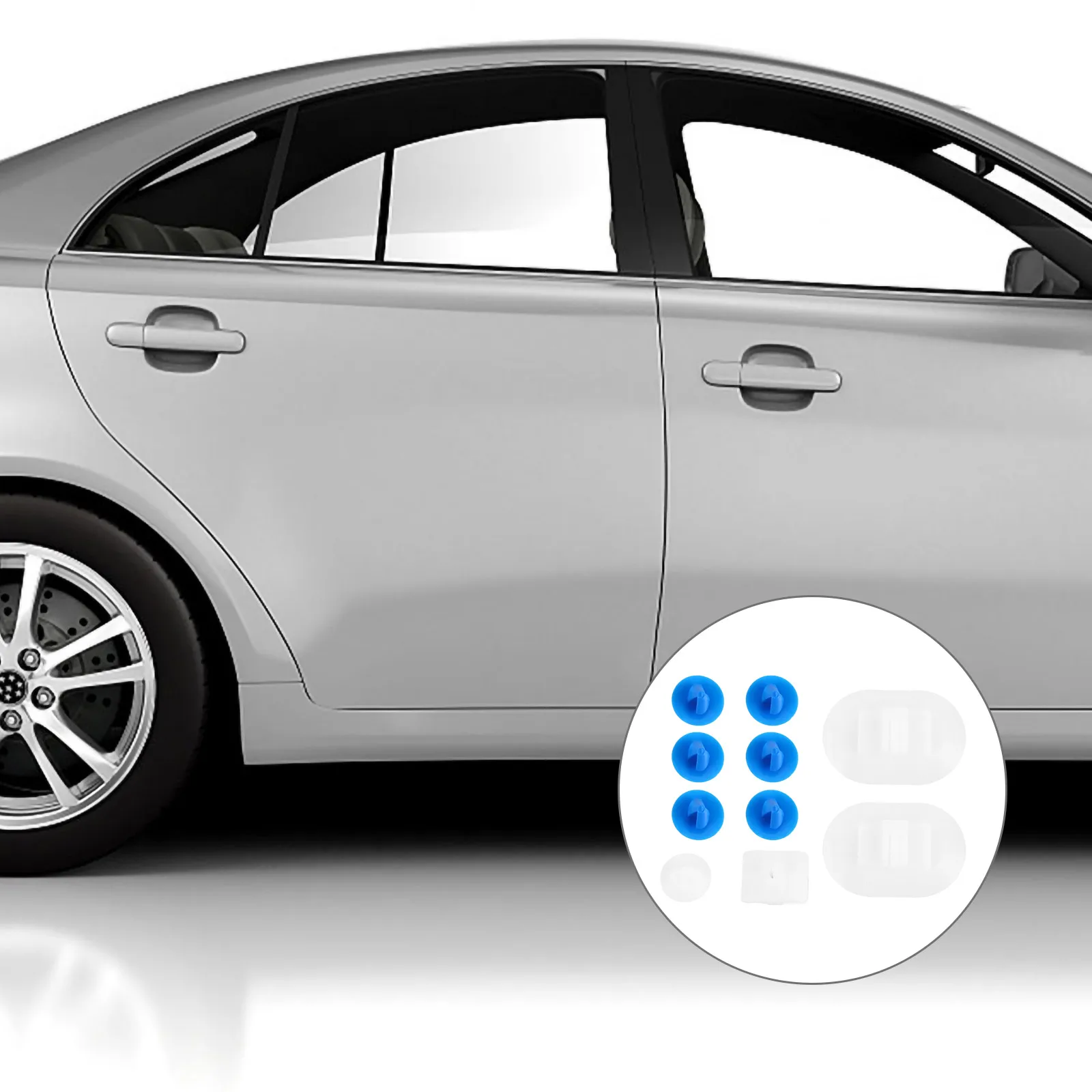 

10pcs Car Side Skirt Fixing Clips Durable Plastic Universal Automotive Retainer Clips for Door Panels Rocker Moulding Body Sill