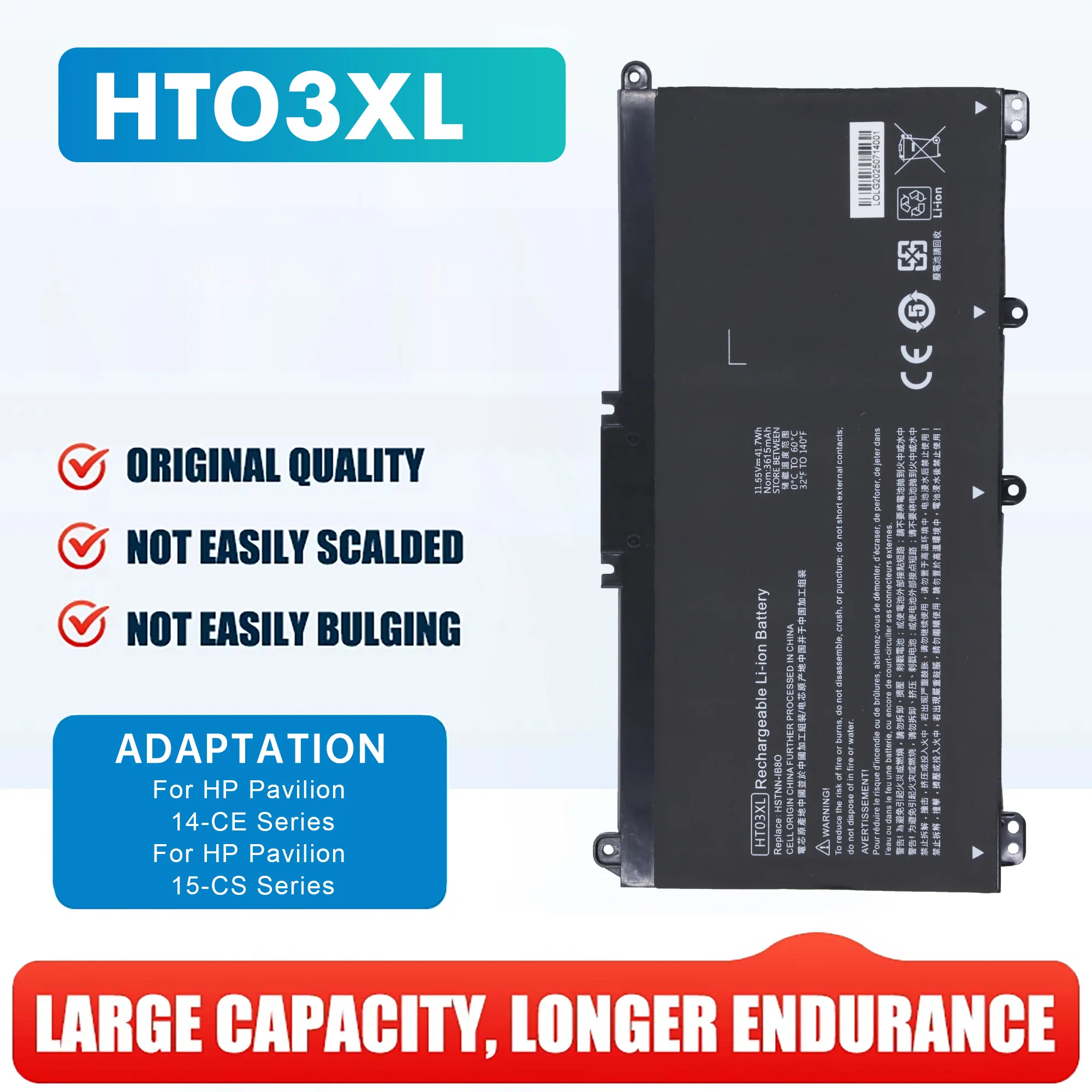 HT03XL Laptop Battery L11119-855  HP Pavilion 14-CE 0025TU 14-CE0034TX 14-CF 14-DF 15-CS 15-DA 15-DB 15-DW 17-by 17-CA Series