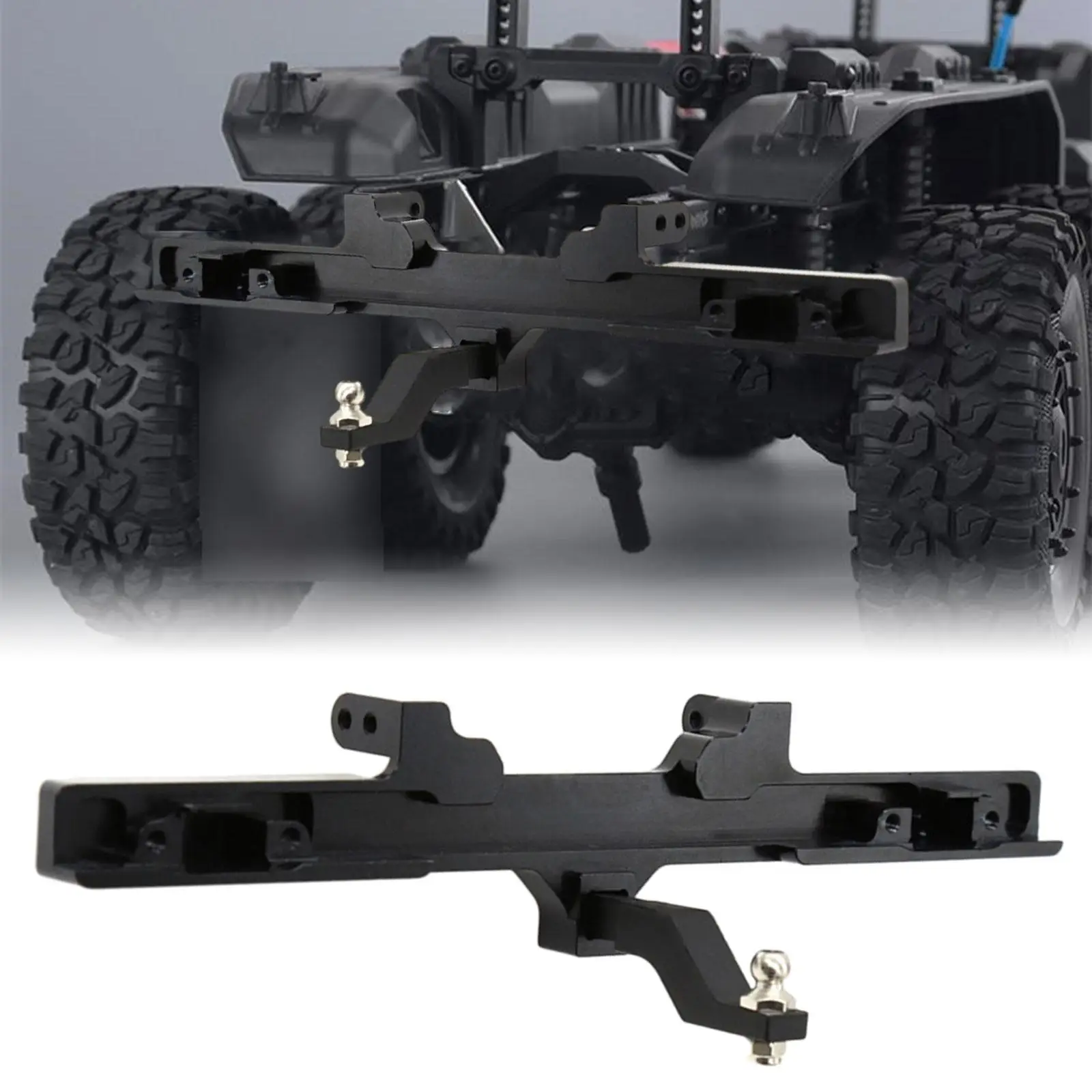 RC บัฟเฟอร์ด้านหลังพร้อมอะไหล่อัพเกรด Tow Hook สําหรับ 1/10 RC Crawler รถ
