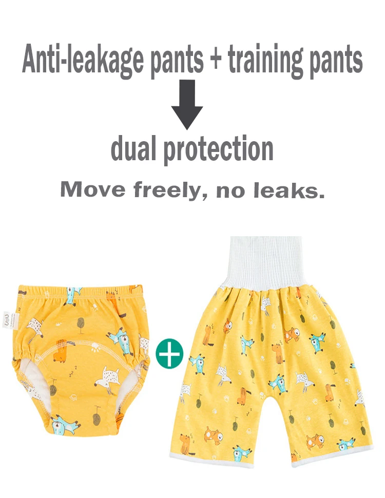Baby Diaper Waterproof Pants Infant Leak Proof Urine Training Pants Washable Cloth Diapers Kids Sleeping Bed Potty Trainining