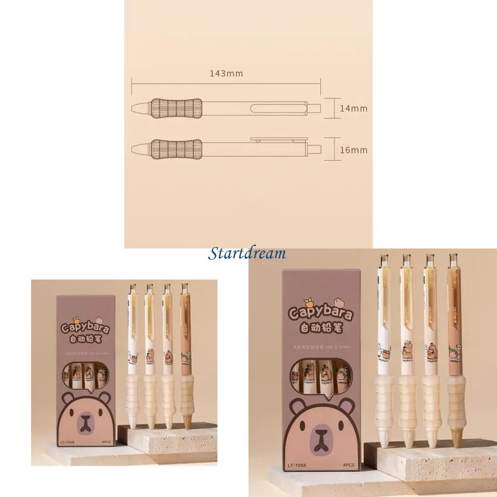 

4pcs Cartoon Mechanical автоматический карандаш Механический карандаш 0,5 рисунок карандаш K92C