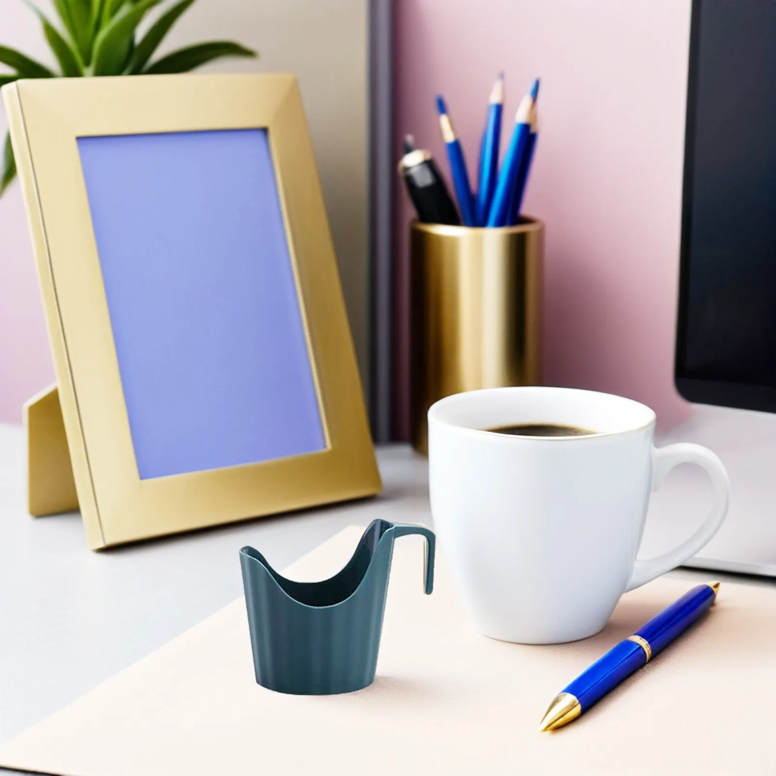 

Набор из 6 термостойких держателей для бумажных стаканов из полипропилена, универсальные, для горячих напитков, для офиса, дома, вечеринок, кафе, настольного использования