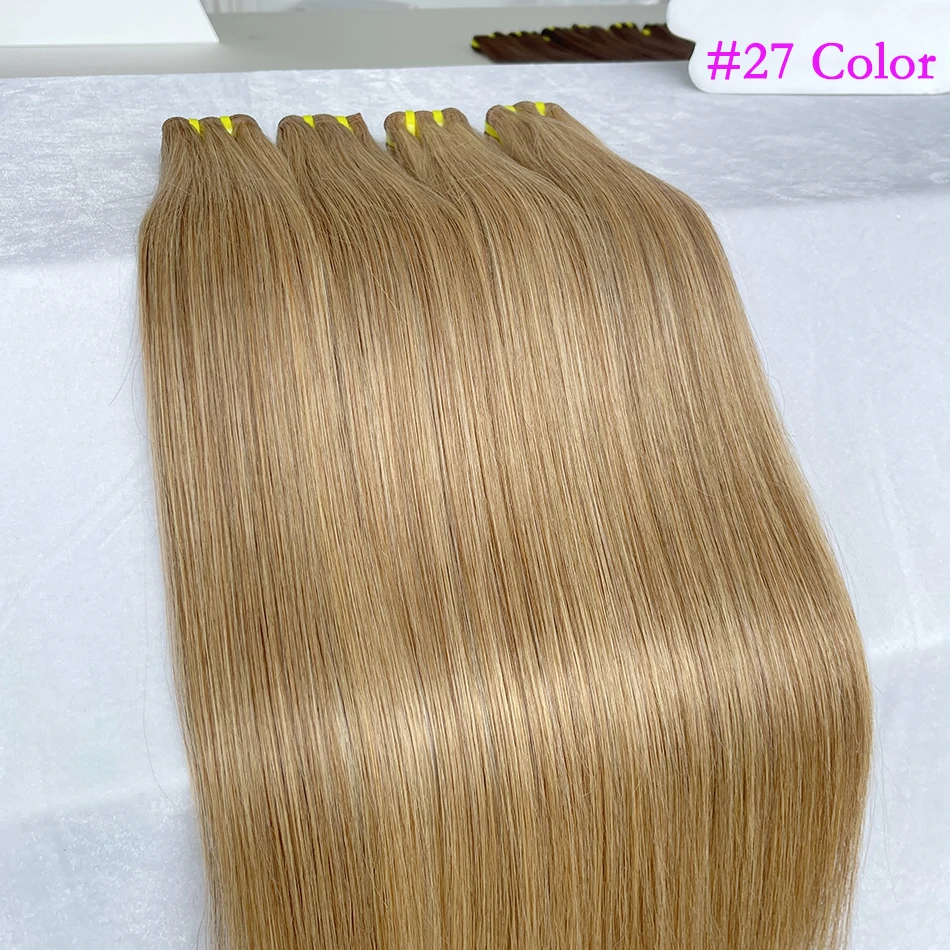 10A Grade #27 #30 Colored Honey Blonde Straight Human Hair Bundles 16-24 Inches 100% Raw Human Hair Extensions Weave For Women