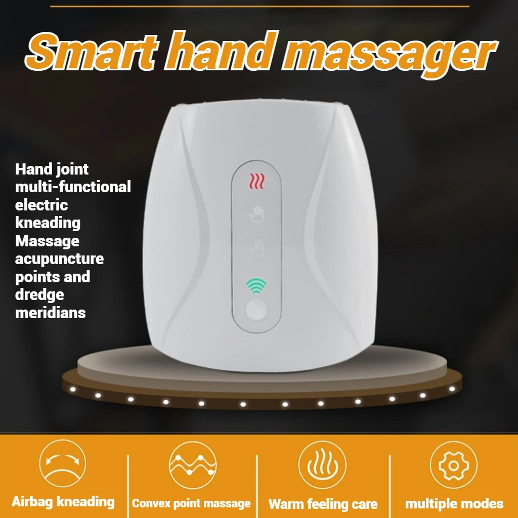 2024 Hand Massager Electric 360° Air Pressure Airbag Shiatsu Kneading Palm Wrist Fingers Acupoint Hot Compress Hand SPA Relax