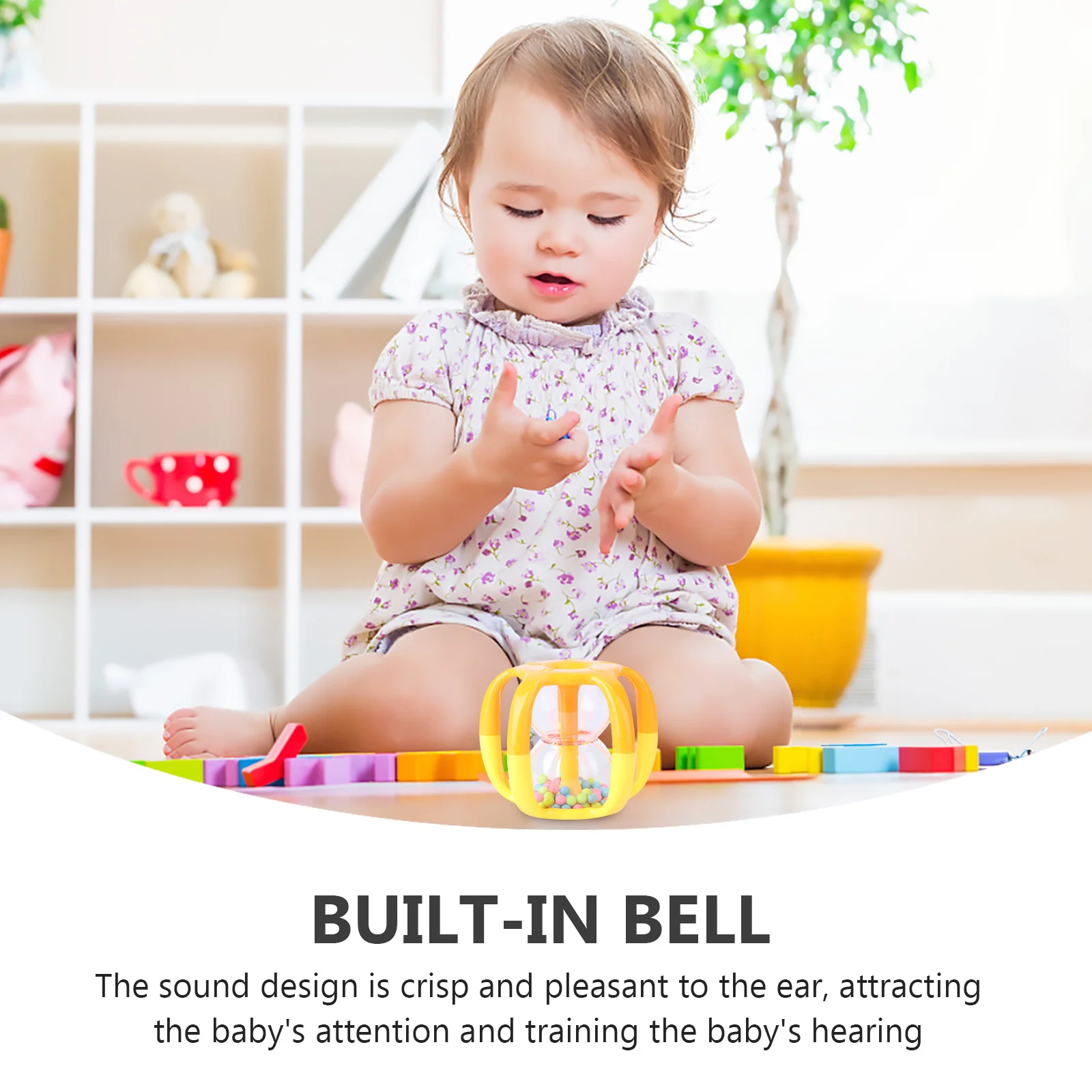 1 pz campana a mano per bambini sonaglio in plastica colorato giocattolo infantile bordi lisci facile da pulire sonaglio a mano creativo per bambini