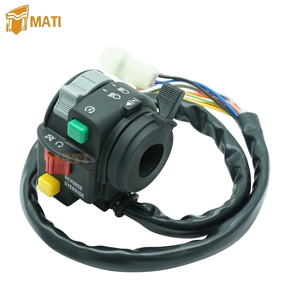 Mati Left Handlebar Switch Control Start Stop Headlight for ATV Arctic Cat 375 400 500 650 Automatic V-2 Replacement 0409-022