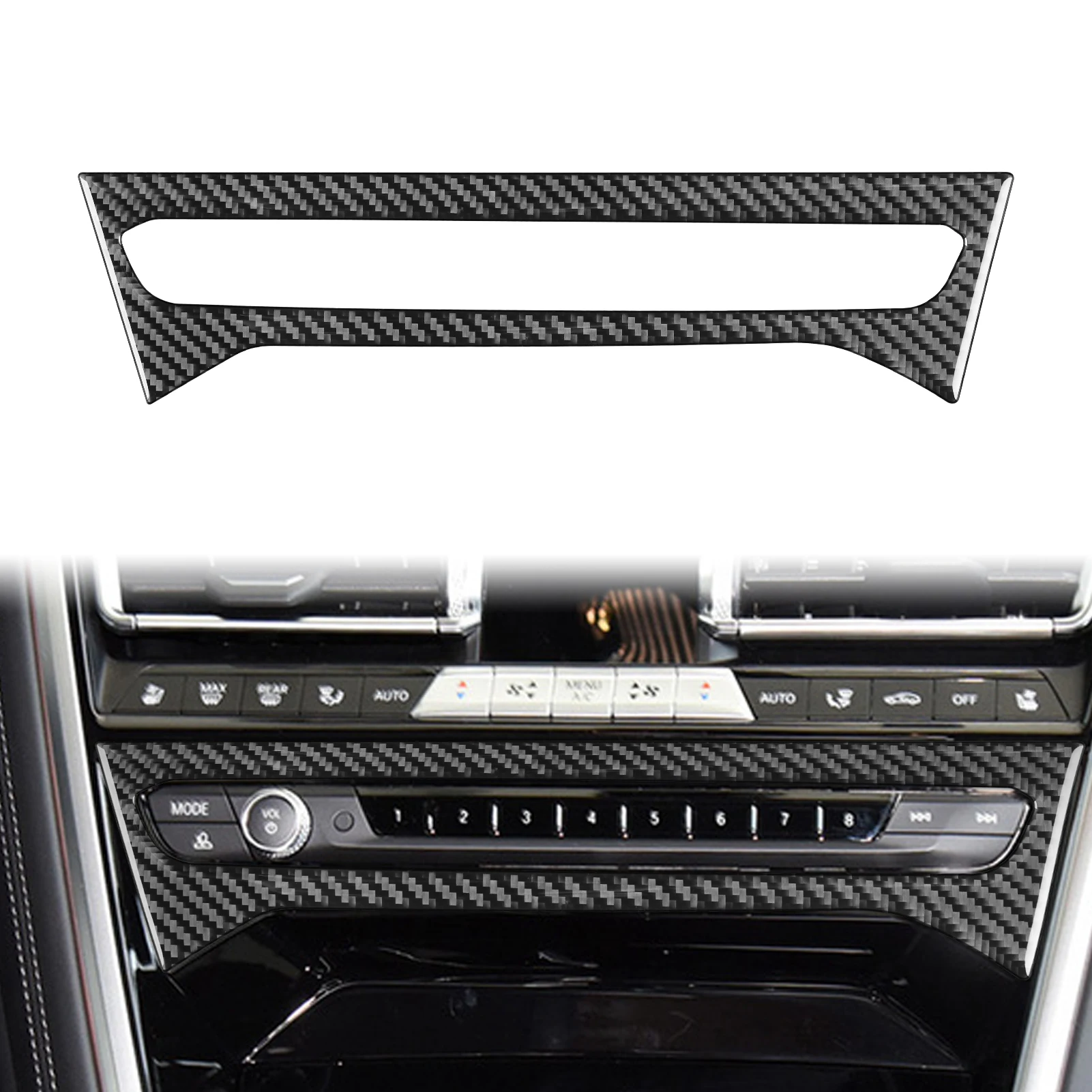 

Декоративная панель CD из углеродного волокна для BMW 8 серии G14 G15 G16 2019-2023, автомобильные аксессуары