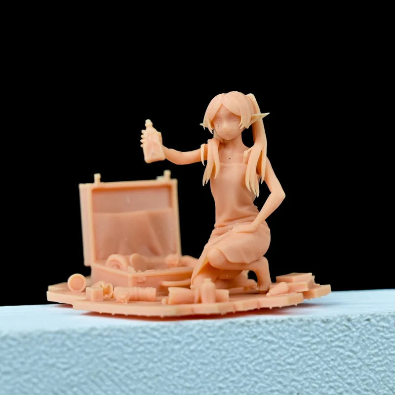 

1/64 Anime Girl Figure Diy Assembly High Aesthetic Value Resin Micro Miniature Figure White Model Unassembled Unpainted Kit