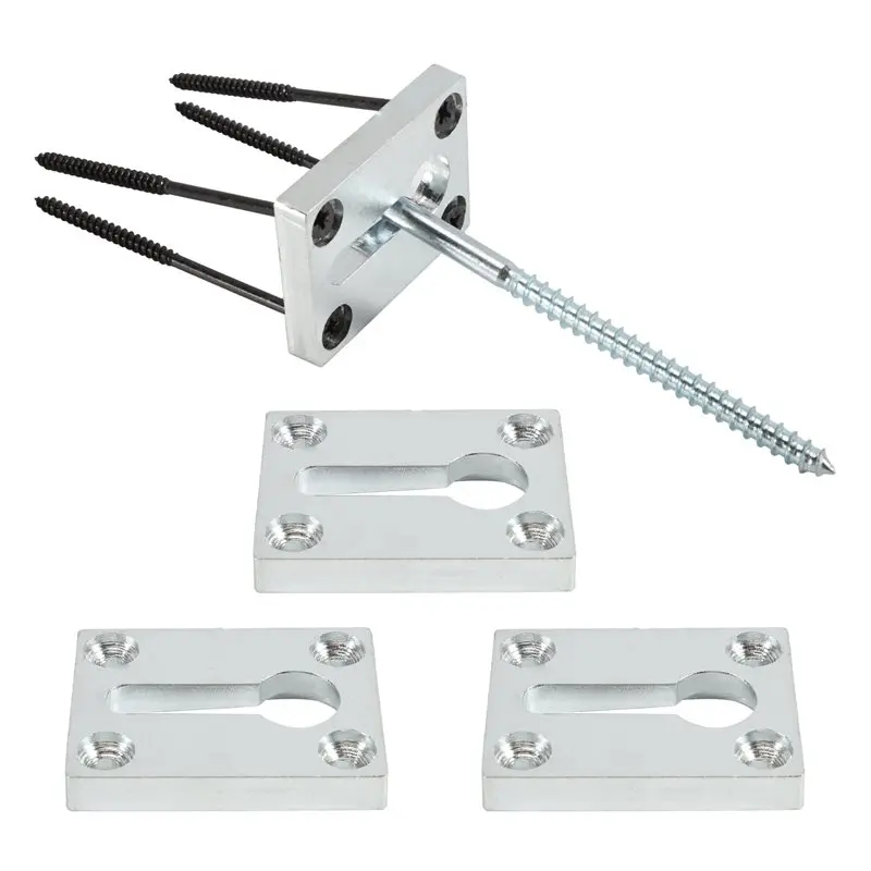 

[NEW!A93G】 Newel Post Fastener 4 Sets Wood Handrail Installation Hardware Work For Stairs, Tile, Concrete, Finished Floo