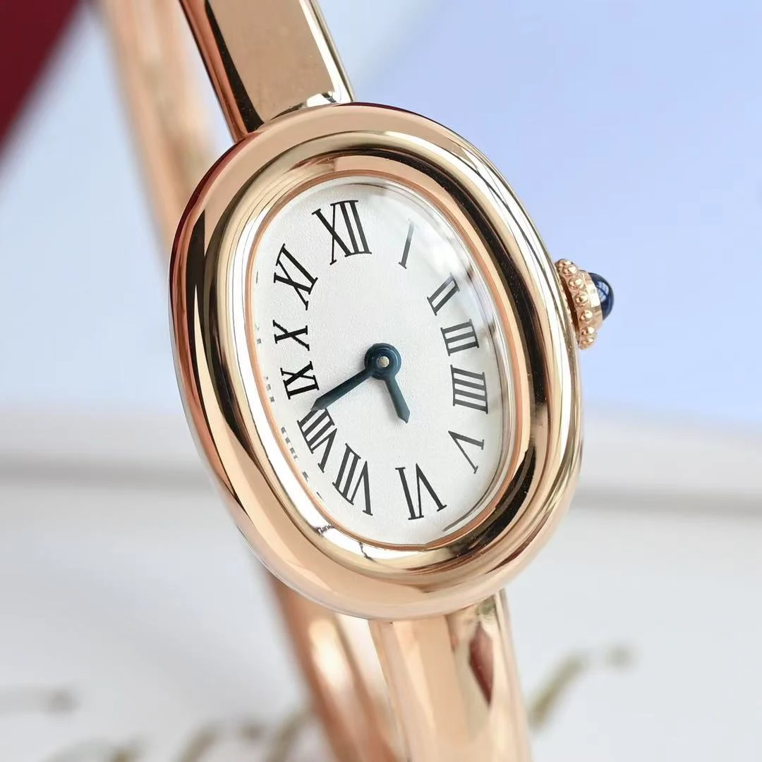 أزياء العلامة التجارية ساعات المعصم امرأة فتاة البيضاوي سوار نمط عالية الجودة اليابانية حركة الكوارتز سوار فولاذي ساعة فاخرة CT114