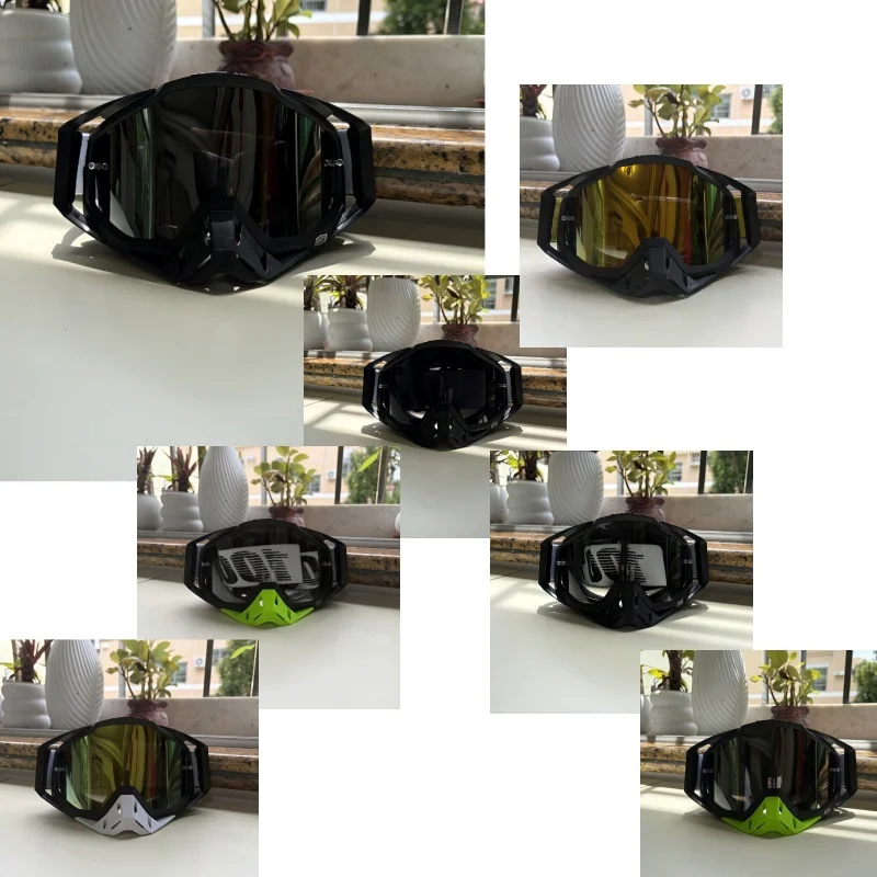 Sweat‑Evacuation Sports Goggles Various Colors Anti‑Scratch Shock‑Absorbing Frame Helmet Friendly for Motorcycle Adventure