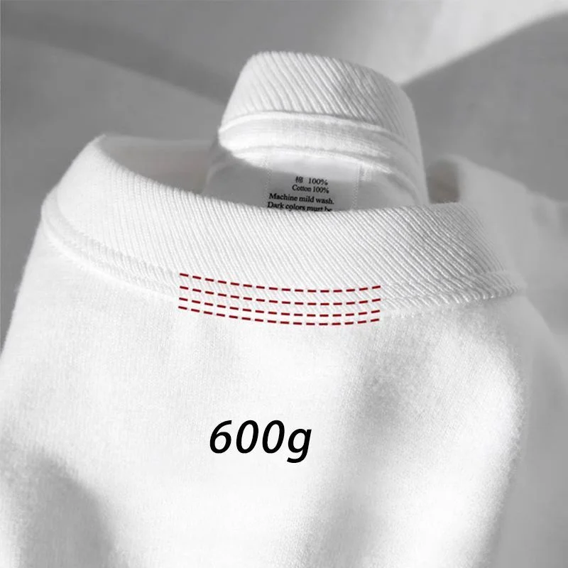 600grams 100% Cotton Men Oversized Heavyweight T Shirt Summer Women Short Sleeve Top Casual Men\'s Tees