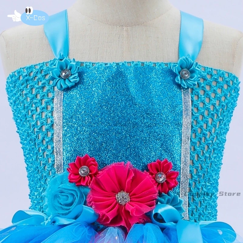 소녀용 투투 원피스 공주 양귀비 생일 의상, 매직 엘프 할로윈 드레스, 소녀 요정 꽃 의상