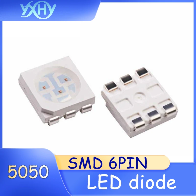 20 pezzi 5050 SMD LED perline diodi emettitori di luce rosa, verde, blu, bianco caldo, giallo, arancione e viola
