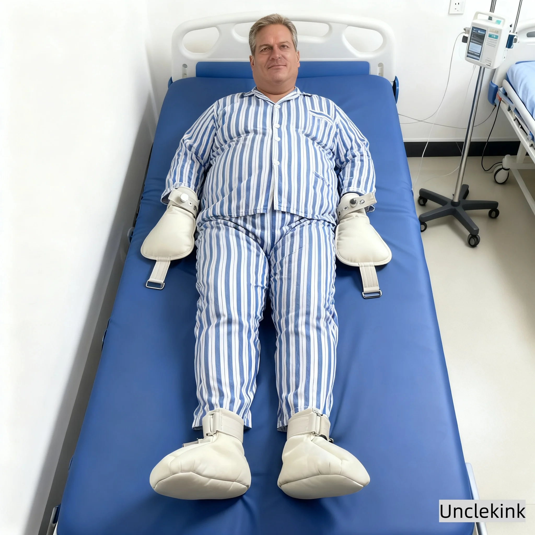 Magnetic Lockdown Mitts Set Adult Safety Mitts and Shoes for Dementia Patients Nursing Home Hospital Protective Gear Beige