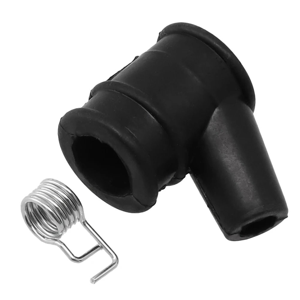 Universal Spark Plug Cap Rubber Ignition Coil Cap & Spring Replacment For 5mm HT Chainsaw Garden Tool Chainsaw Spare Parts