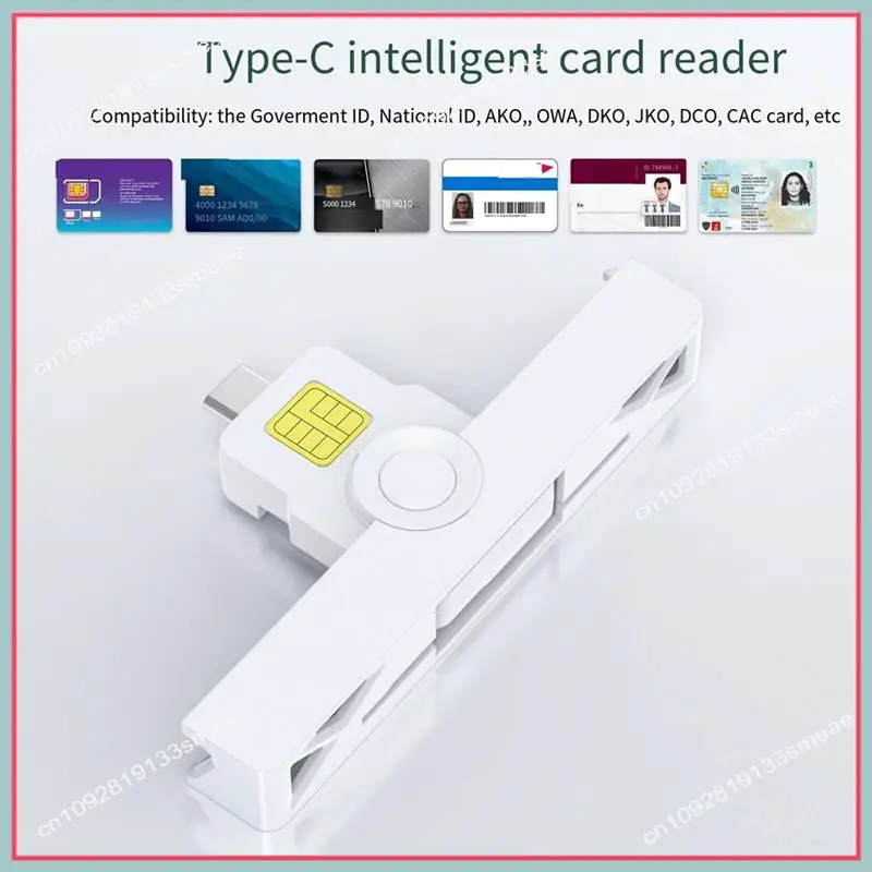 N94R CAC Card Reader USB C Smart Foldable DOD Type C Common Access Tax Declaration SIM/ID/Bank Card Reader For Phone Laptop