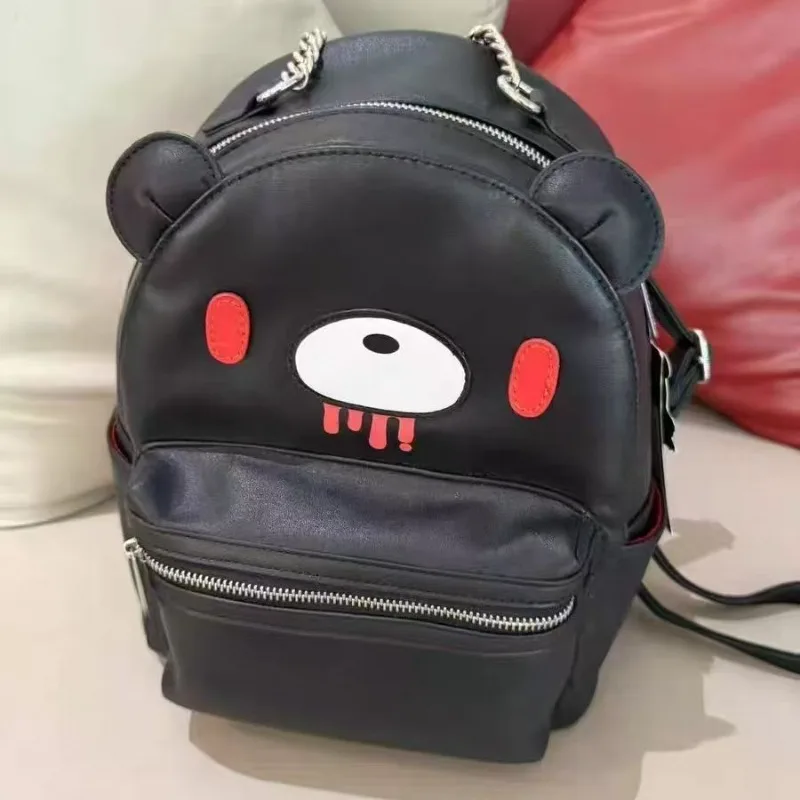 Gloomy Bear Rucksack Cartoon, großes Fassungsvermögen, modisch, individuell, kreativ und gut aussehend, tragbarer Reise- und Schulrucksack – Detail 3