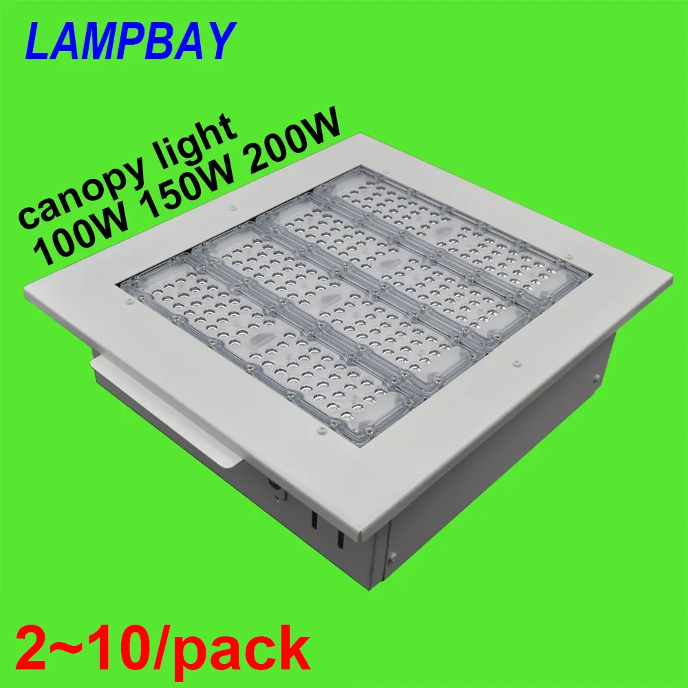 LED Canopy Light 100W 150W 200W Gas Station Lighting Surface mounted Ceiling Lamp Recessed Downlight