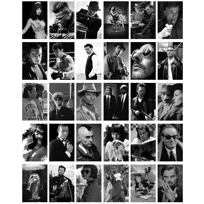 

30PCS Classic Movie Poster and Prints Home Decor Mural Photo Prop Cards Wall Collage Kit Picture Decorative Painting Teens Gifts