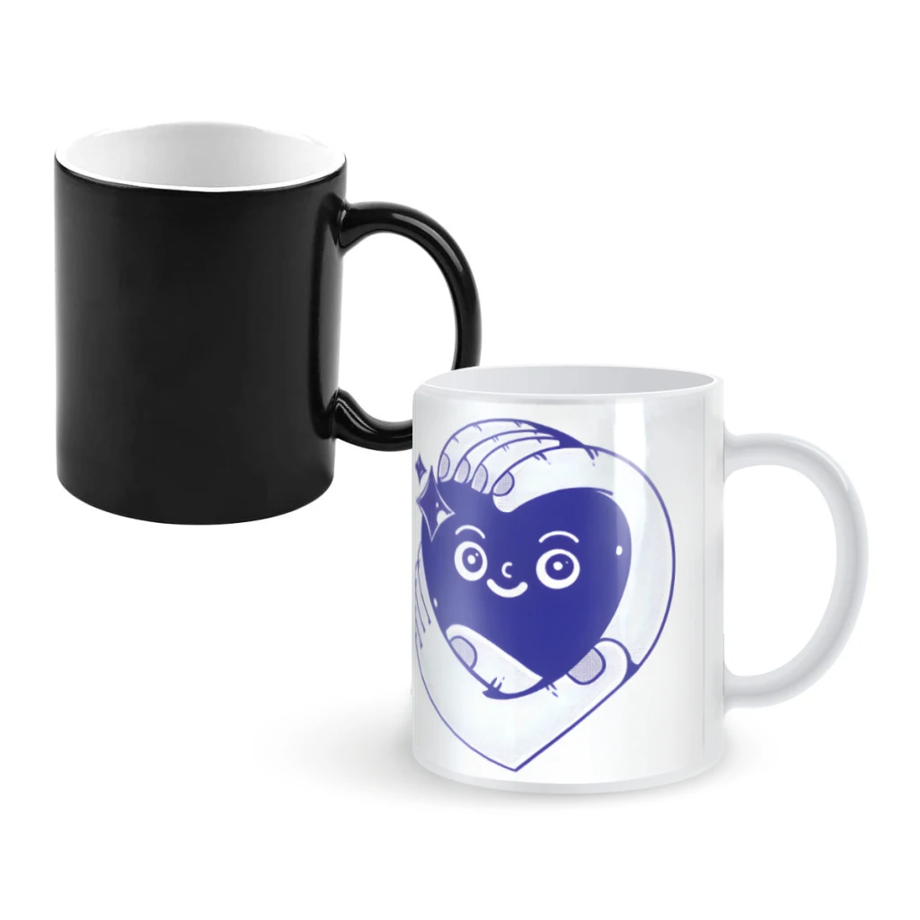 

Love and KindnessCoffee Mugs And Mug Creative Color Change Tea Cup Ceramic Milk Cups Novelty Gifts