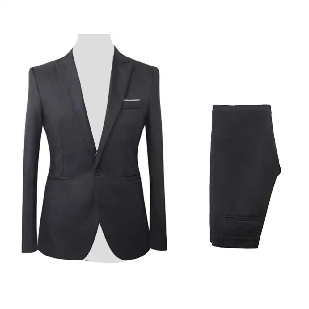 Traje informal de negocios para hombre, conjunto de chaqueta, pantalones, traje de boda, traje delgado de oficina, traje Formal de negocios, Blazer,