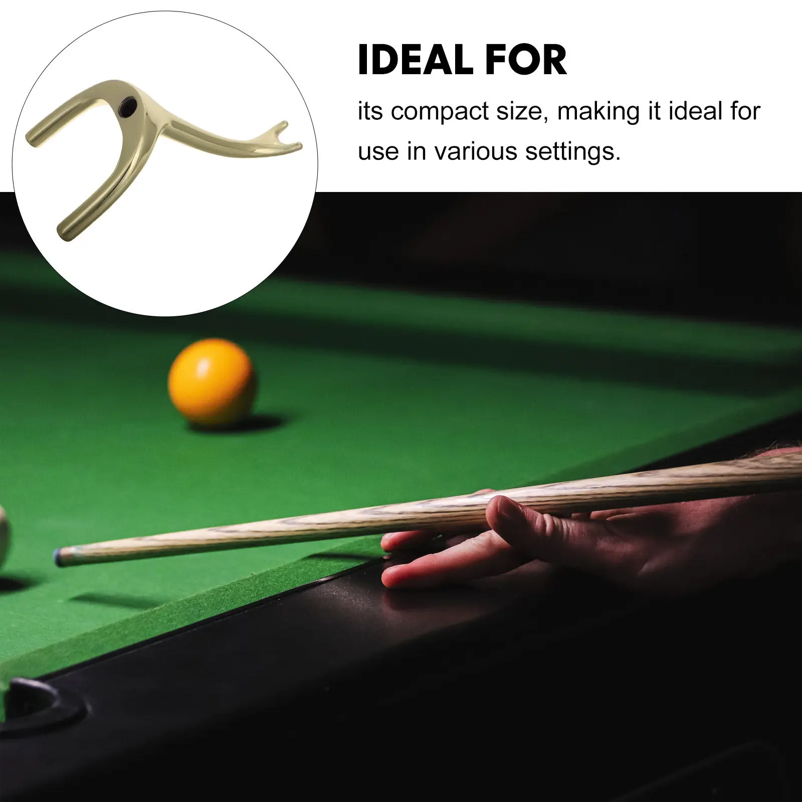 

Billiards Accessories Pool Cue Bridge Head Elephant Nose Design Metal Screw-on Stable Grip for Pool Table Use Billiard Cue