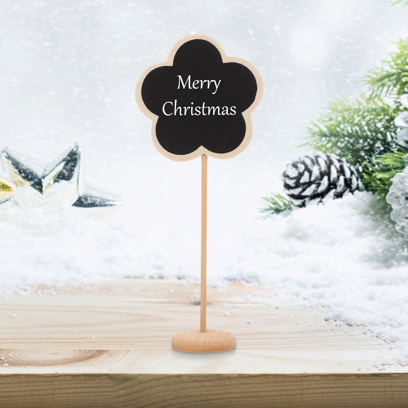 

10pcs Picks Small Garden Blackboards Mini Wooden Message Flower Pot Decorations Diy Plant Toppers Home Decoration Xmas