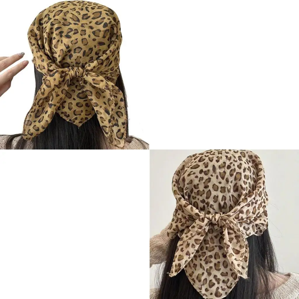 

Модный головной платок леопардового дизайна для вечеринок и путешествий. Мягкая и практичная шаль. Весенне-зимний шарф для
