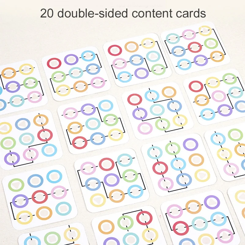 เกมโต๊ะร้อยเชือกไม้เสริมพัฒนาการด้านสีและรูปทรงสำหรับเด็ก ของเล่นเสริมทักษะการเรียนรู้สำหรับเด็กเล็ก