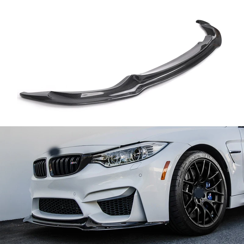 Carbon Fiber Front Lip Car Front Bumper Spoiler  for BMW F8X F80 M3 F82 F83 M4 2014 - 2018 Sedan Coupe Convertible