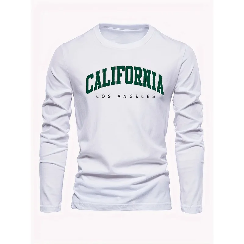 

California Letter 3D Printed Comfortable Round Neck Short Sleeved T-shirt Casual Sports Loose Breathable Quick Drying Daily Top