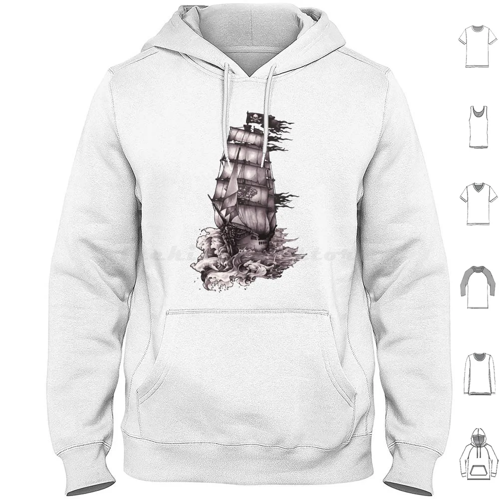 Riot Hoodie Cotton Long Sleeve Ship Pirate Lifetime Sea Ocean Pirates Caribbean Hook Life