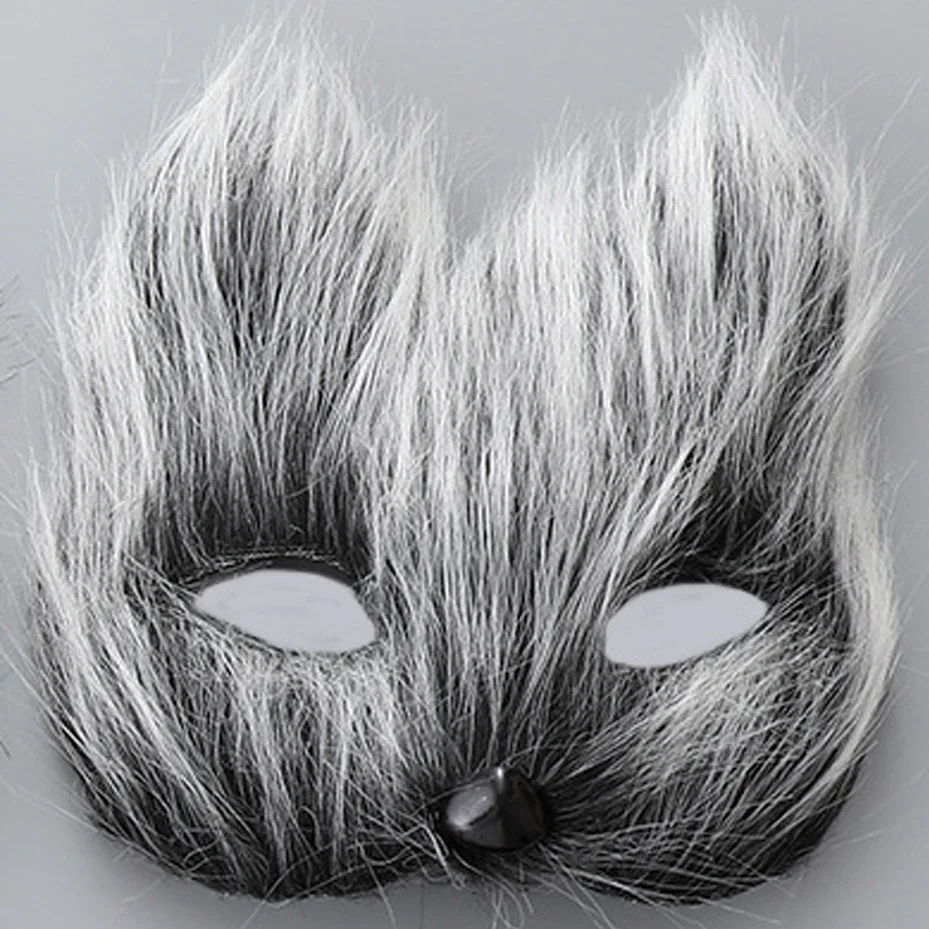 Halloween simulation fox tail cat orc mask animal claw set party decoration cosplay props