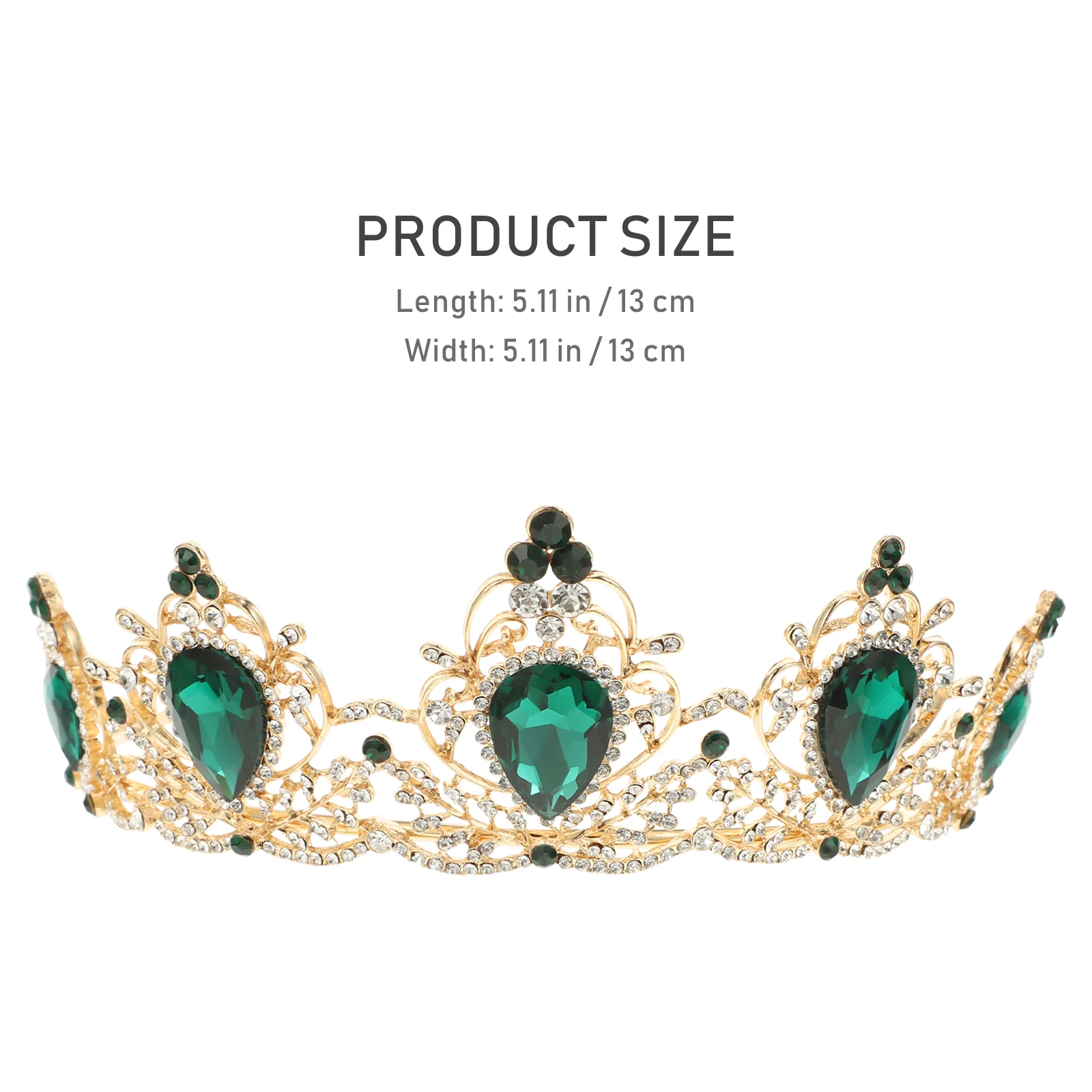 

Baroque Crown Bridal Hair nament Wedding Headdress Girl Tiara Durable Comfortable Special Occasion Vintage Style
