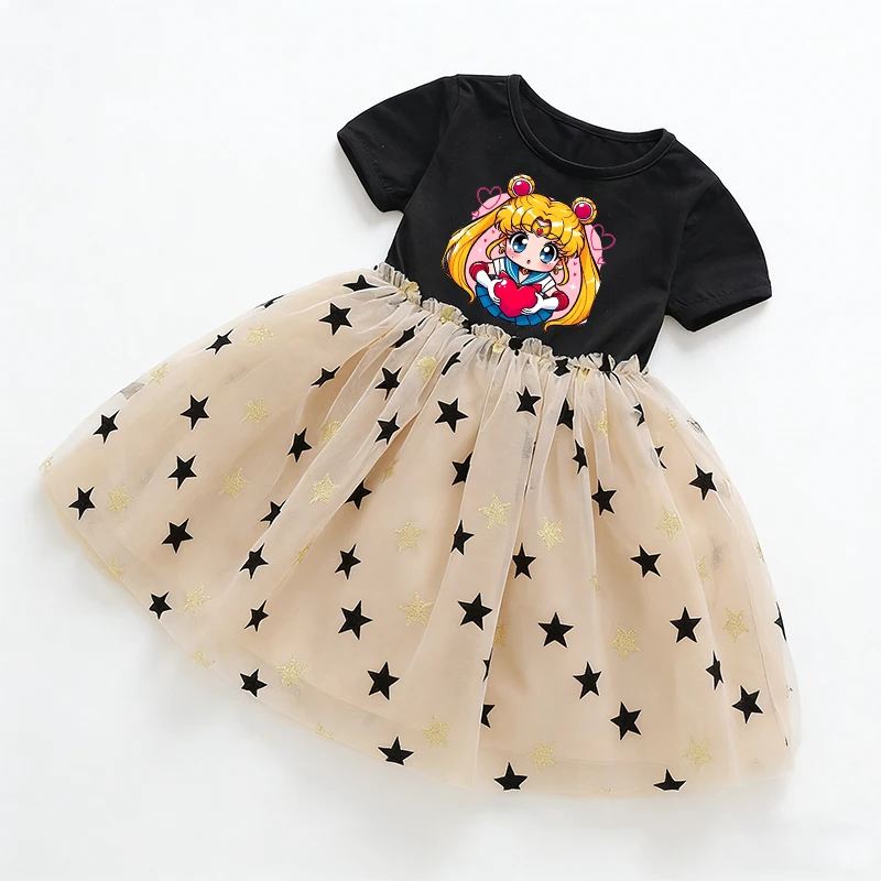 

Sailor Moon Girl Dress Children Frocks Cartoon Kawaii Skirt Summer Cute Wear Fashion Cute Dress Kids Clothing Baby Birthday Gift