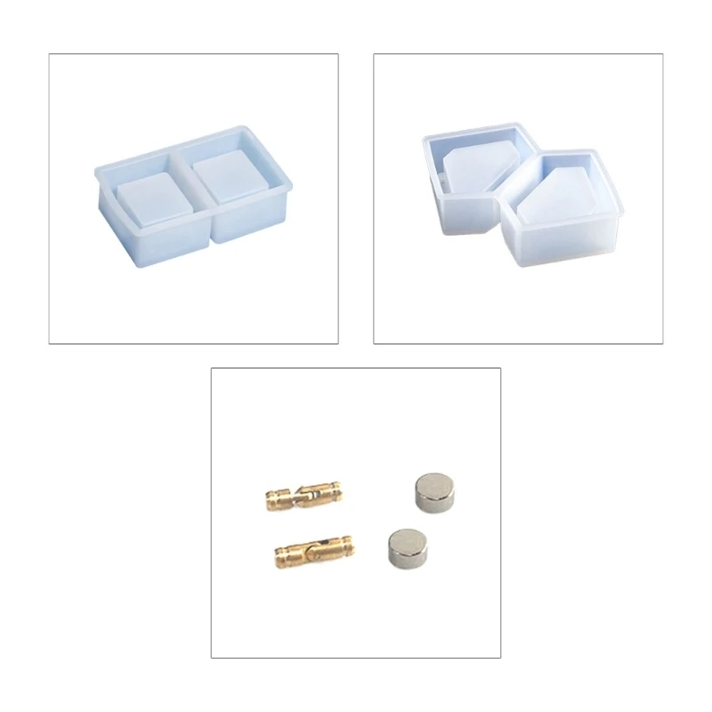Crystal Epoxy Resin Moulds Silicone Rings Storage Box Molds Rings Holder Moulds