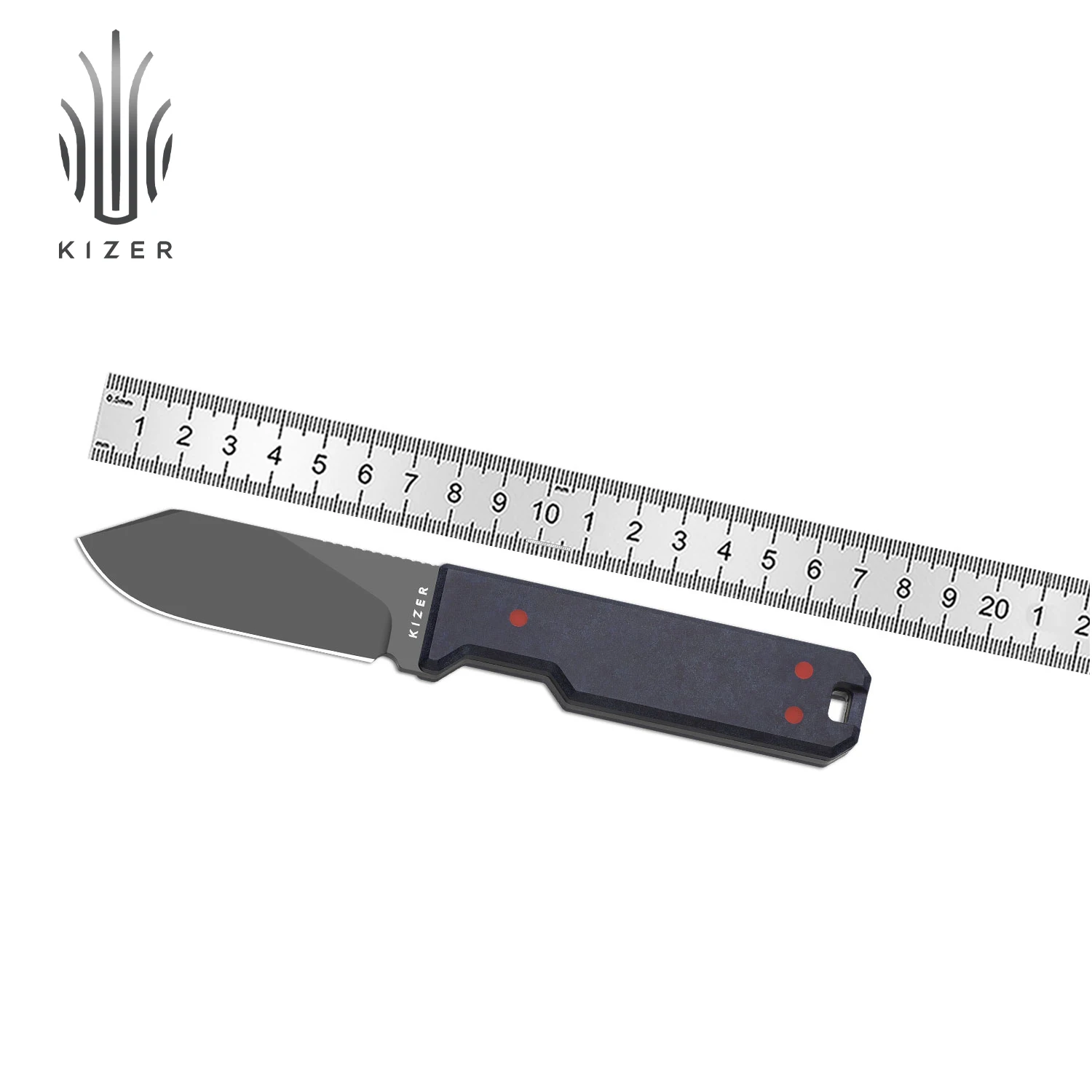

Kizer Fixed Blade Knife Abrams 1133A1/A2/A3 Richlite & Carbon Waves/Micarta/G10 Handle WIth Nitro-V/Nitro-V/D2 Steel Blade