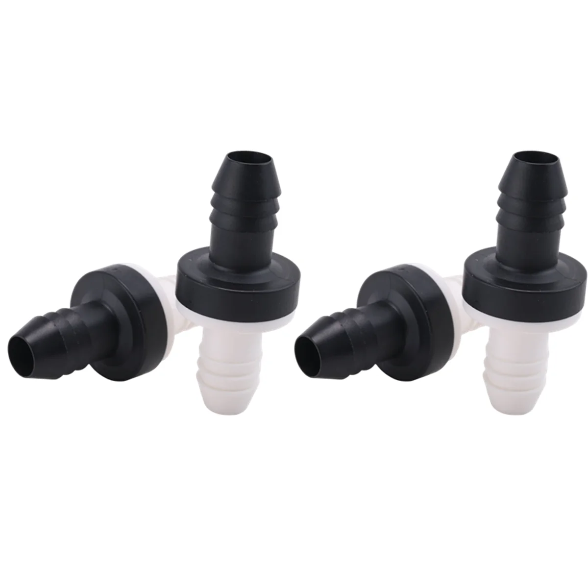 DT56 4 Pcs Check Valve 3/8 Inch 10 mm ABS Plug-in Check Valve Oil Water Gas Air One-Way Check Valve for Liquids