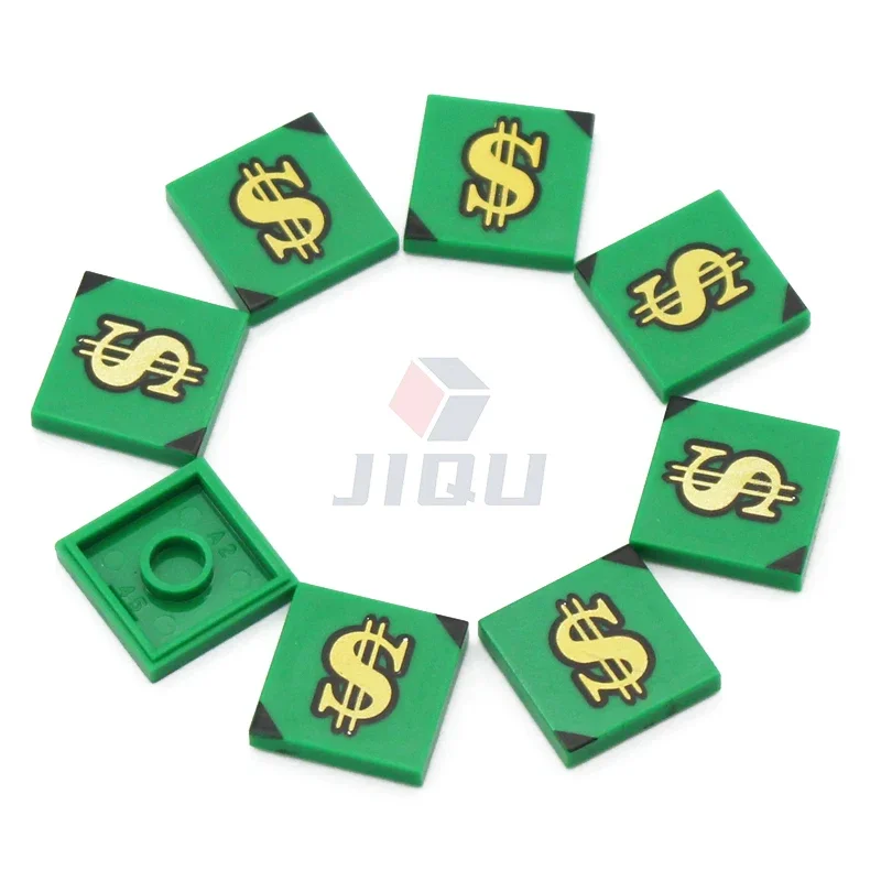 MOC Prats City ATM Modell Dollar Zeichen Muster Fliesen Baustein Ziegel Maschine Kompatibel mit Zubehör Spielzeug