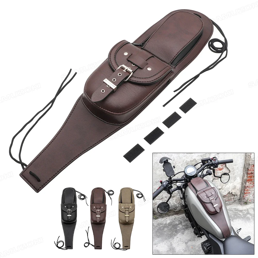 

Motorcycle Hight Quality PU Leather Fuel Tank Bag Gas Tank Pad Cover Fits For CM300 CM500 Rebel300 Rebel500
