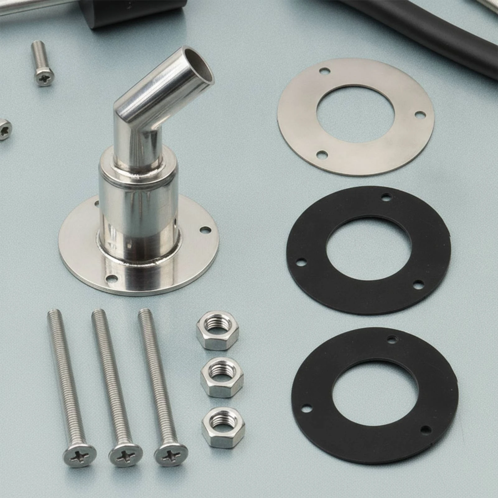 Exhaust Flange Pipe Fitting Long-Lasting Exhaust Connector with Gaskets Hardware Tight Seal for DIYers, Parking Heater