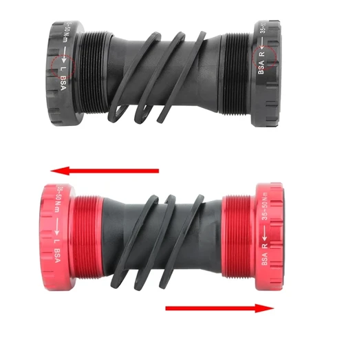 Imagen 2 del producto El soporte inferior de cerámica MEROCA BSA para bicicletas de montaña y carretera es adecuado para eje central roscado de bicicleta de 68-73mm BCI.37-24T 24MM