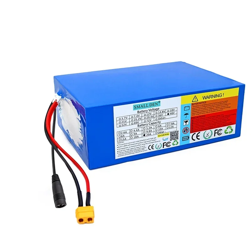 13S6P 48V 20Ah 18650 Lithium Battery Pack 1000W High Power 54.6V built-in 30A BMS for outdoor power tool backup battery