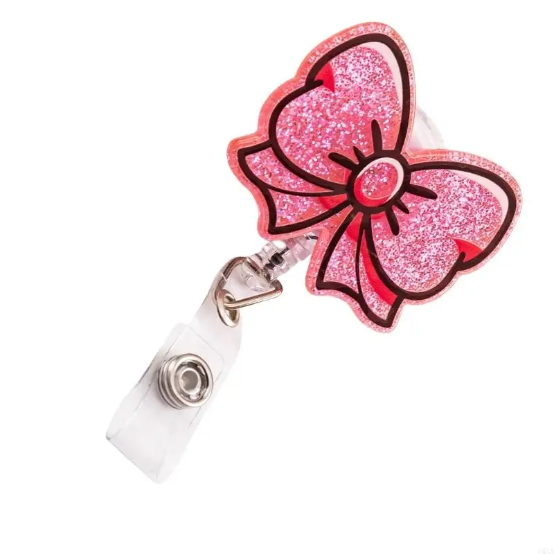 T5ea Bowknot Insignias con clip cocodrilo giratorio para enfermería doctor estudiante maestro consultorio trabajador